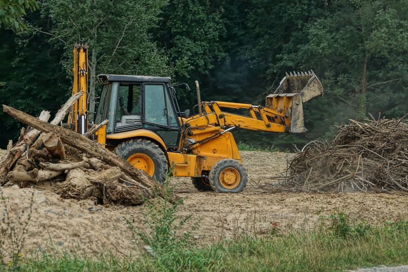 Land Clearing Equipment in Use
